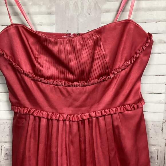 BCBG MaxAzria Strapless Cocktail Dress Pink Satin - Picture 2 of 14